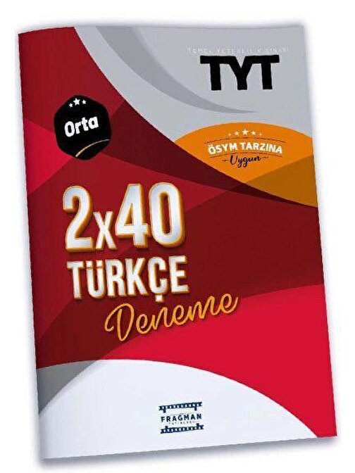 Tyt 2X40 Yeni Nesil Türkçe Deneme Orta Fragman Yayınları