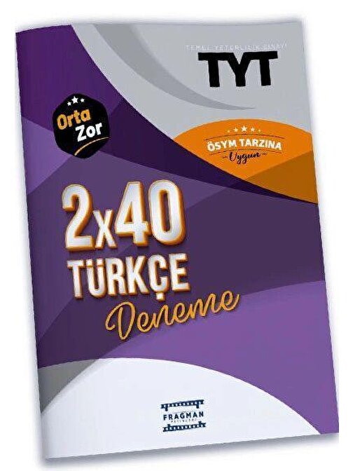 Tyt 2X40 Yeni Nesil Türkçe Deneme Orta Zor Fragman Yayınları
