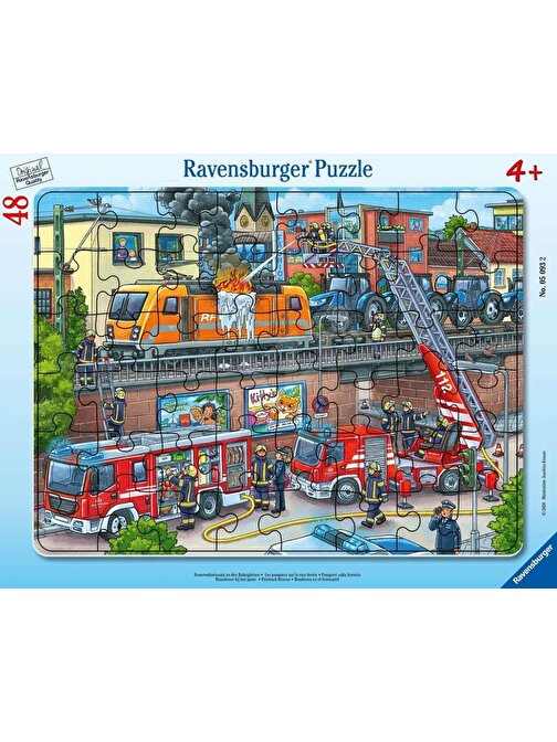 Ravensburger 48 Parça Çerçeveli Puzzle Büyük Çerçeveli İtfaiye 050932