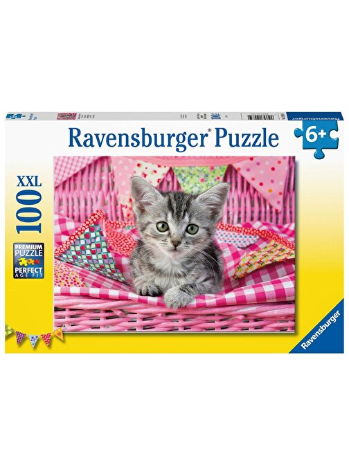 Ravensburger 129850 Sevimli Kedicik Kedicik Temalı Çocuk Puzzle 100 Parça 6+ Yaş