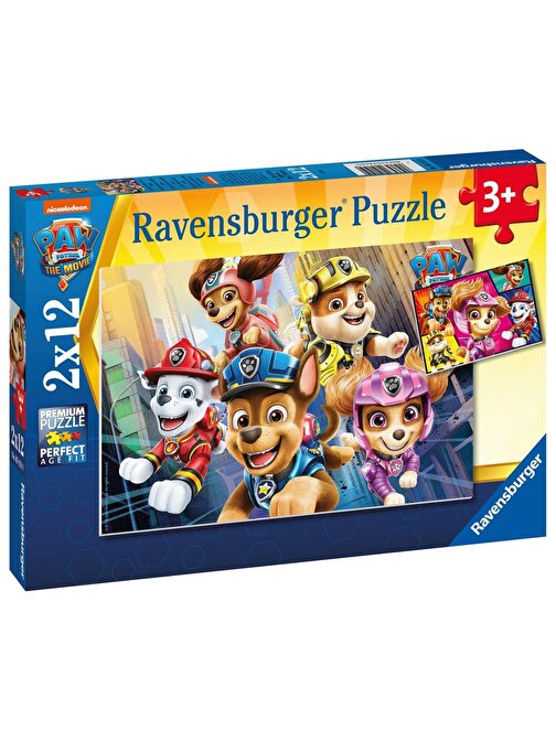 Ravensburger 051519 Paw Patrol Temalı Çocuk Puzzle 2x12 Parça 3+ Yaş
