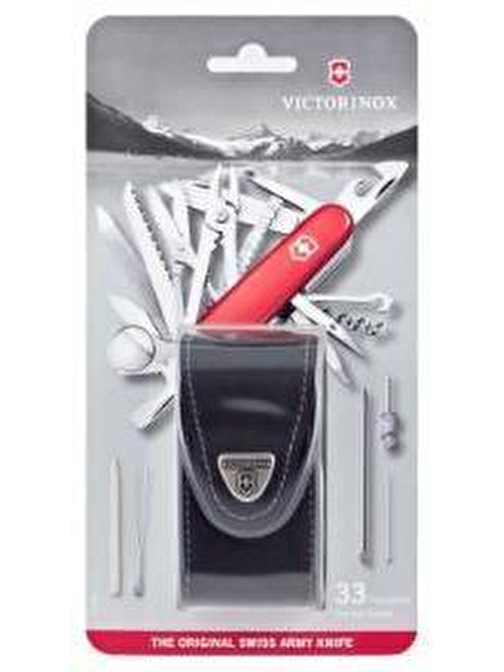 Victorinox Victorinox Swisschamp 1.6795.Lb1 Deri Kılıflı İsviçre Çakısı 33F