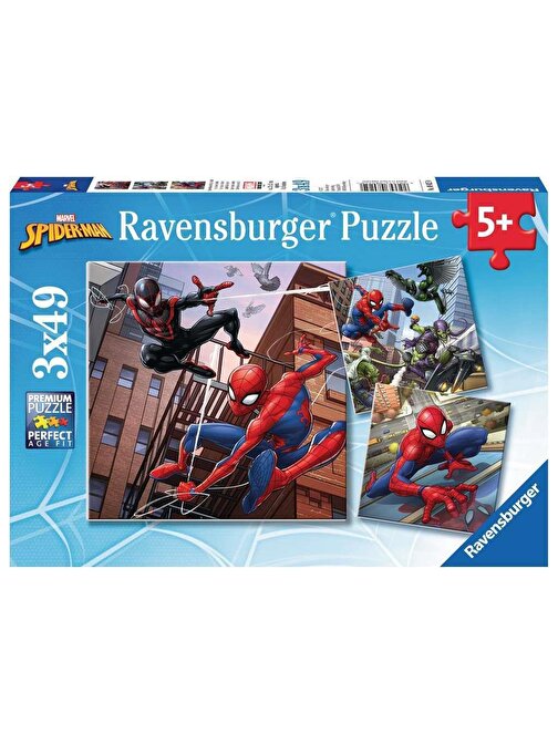 Ravensburger 3X49 Parça Puzzle Spiderman 080250
