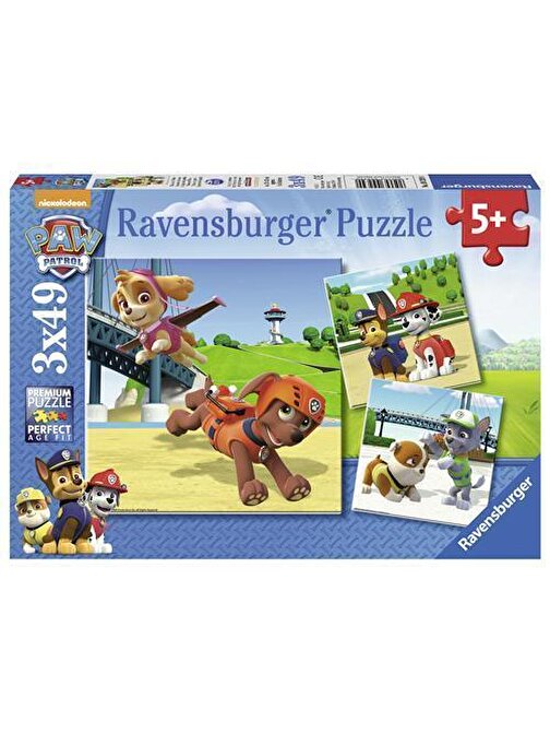 Ravensburger 3X49 Parça Puzzle Paw Petrol 092390