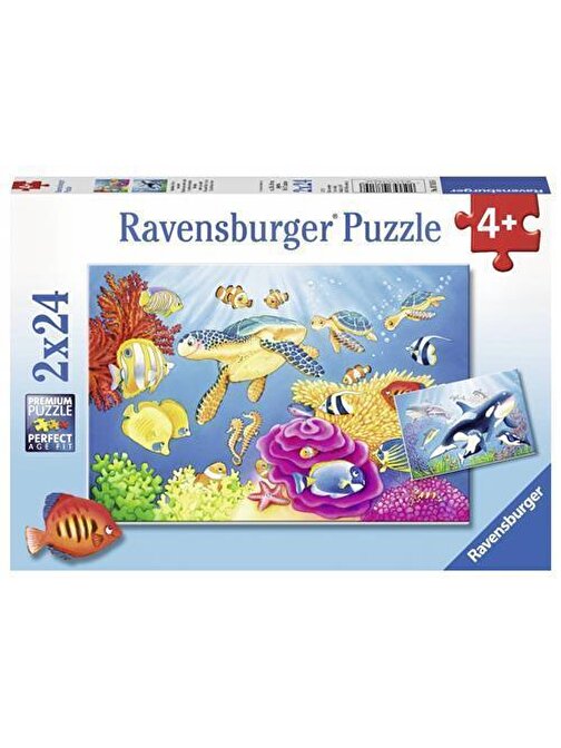 Ravensburger 2x24 Parça Puzzle Under The Sea 078158