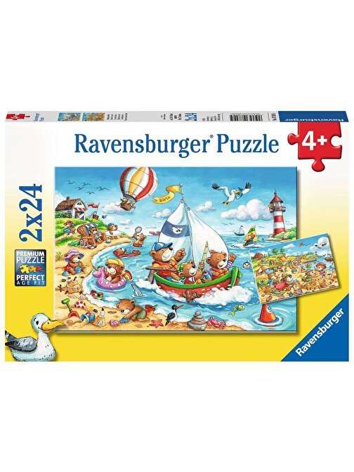 Ravensburger 2X24 Parça Puzzle Seaside Holiday 078295