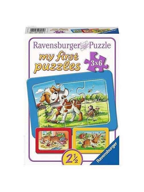 Ravensburger 3X6 Parça Puzzle Animal Friends 070626