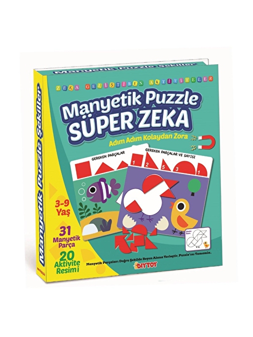 Dıytoy 1536 Manyetik Puzzle Super Zeka 31 Parça Puzzle 3 9 Yaş