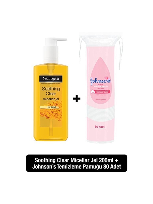 Neutrogena Soothing Clear Jel + Johnson’s Makyaj Temizleme Pamuğu 80’li