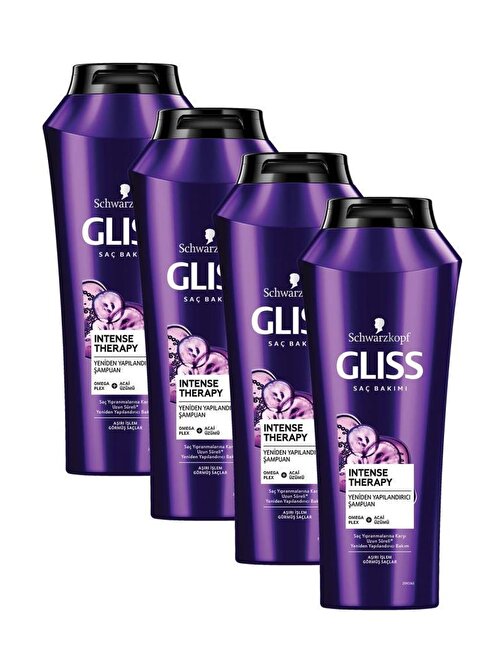 Gliss Intense Therapy Yeniden Yapılandırıcı Şampuan 500 ml x 4 Adet