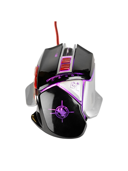 MF Product Product 0121 RGB Kablolu 3D Kırmızı Siyah Optik Led Gaming Mouse