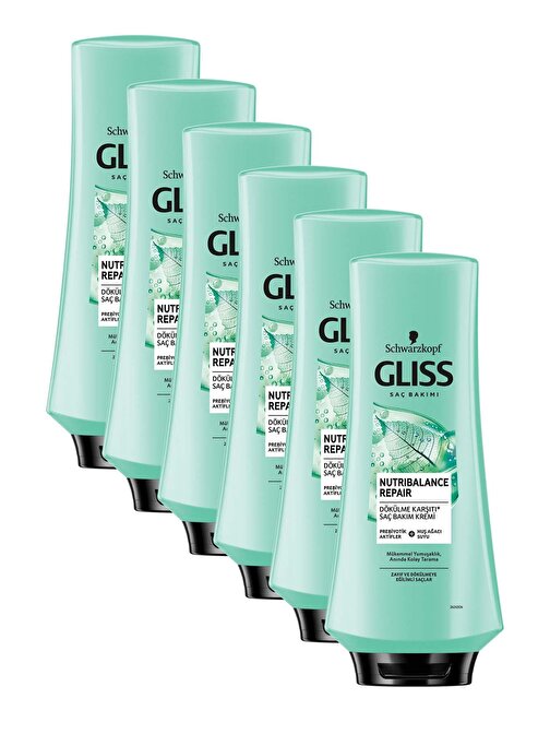 Gliss Nutribalance Repair Saç Dökülmesi Karşıtı Saç Kremi 360 ml X 6 Adet