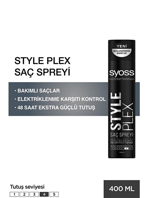 Syoss Style Plex Hacim Verici Sprey 400 ml