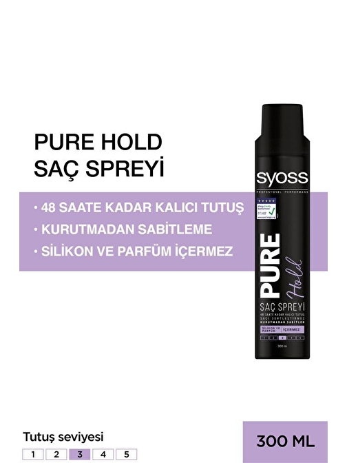 Syoss Pure Hold Hacim Verici Saç Spreyi