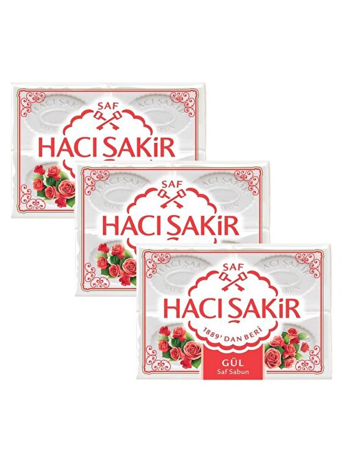 Hacı Şakir Gül Kalıp Sabun 4x150gr x 3 Adet