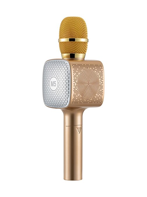 MF Product Acoustic 0254 3.5 mm Jack Kablosuz Karaoke Mikrofonu Gold