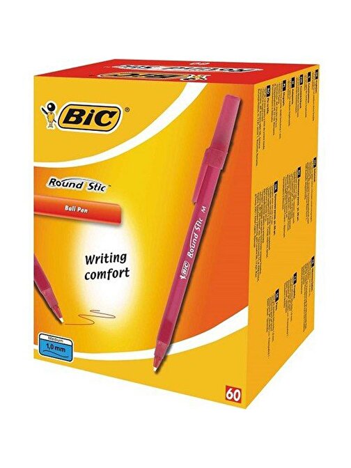 Bic Round Stic Tükenmez Kalem 60'lı Kırmızı