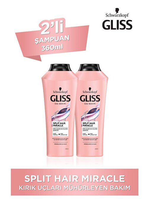 Gliss Split Hair Miracle Şampuan 2 x 360 ml