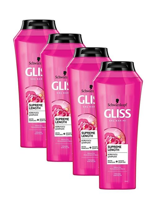 Gliss Supreme Length Uzun Saçlara Özel Şampuan 4 x 500 ml