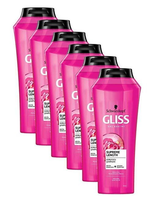 Gliss Supreme Length Uzun Saçlara Özel Şampuan 6 x 500 ml