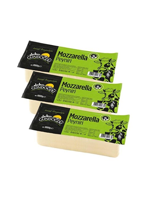 Gündoğdu Mozzarella Peyniri 1000 gr 3'lü Blok Toplam 3 Kg