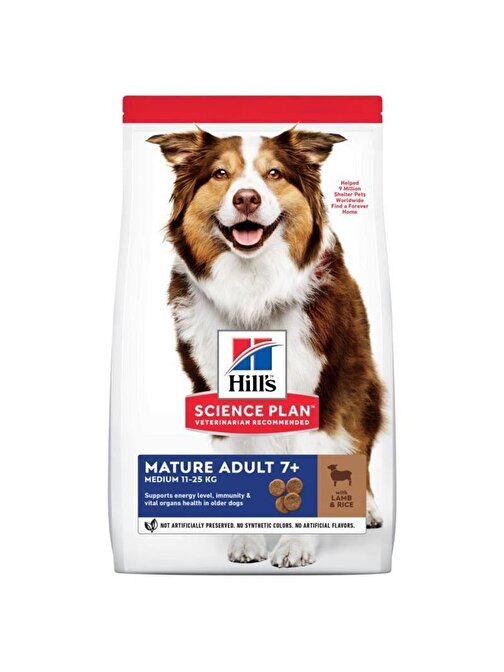 Hills Adult 7+ Lamb & Rice Kuzu Etli Yasli Köpek Mamasi 14 Kg