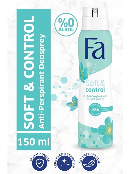 Fa Women Soft & Control Deosprey Taze Yasemin 150 ml