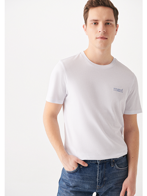 Mavi - Beyaz Basic Tişört 0610360-620
