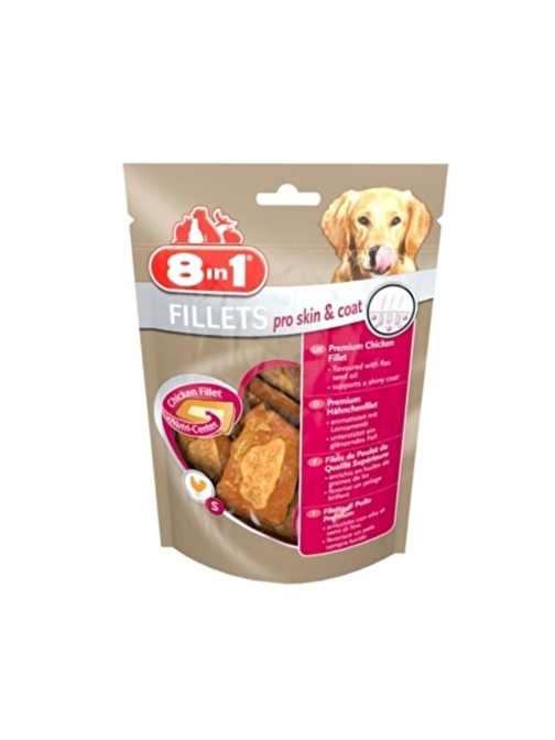 8İn1 Fillets Pro Skin Ve Coat Keten Tohumu Yağlı Köpek Ödülü 80 gr