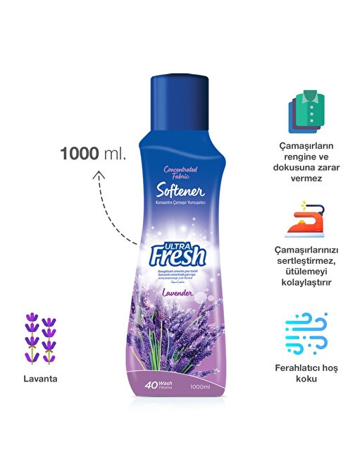 Ultra Fresh Lavanta Çamaşır Yumuşatıcısı 1000 ml