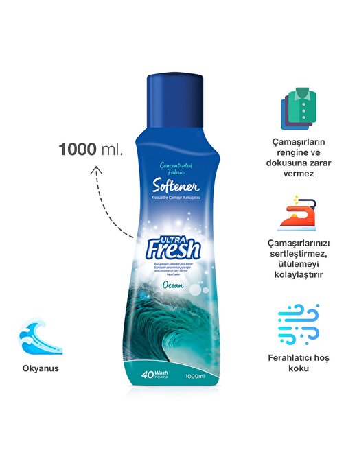 Ultra Fresh Okyanus Çamaşır Yumuşatıcısı 1000 ml