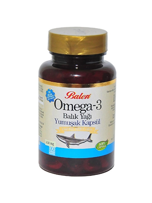 Balen Omega-3 Balık Yağı Yumuşak Kapsülü 650Mg X 100 Soft Gel