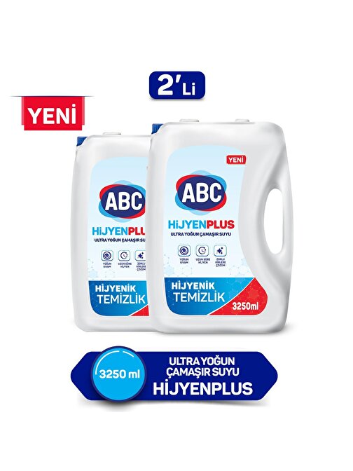ABC Hijyen Plus Ultra Çamaşır Suyu 3.25 lt 2'li Paket