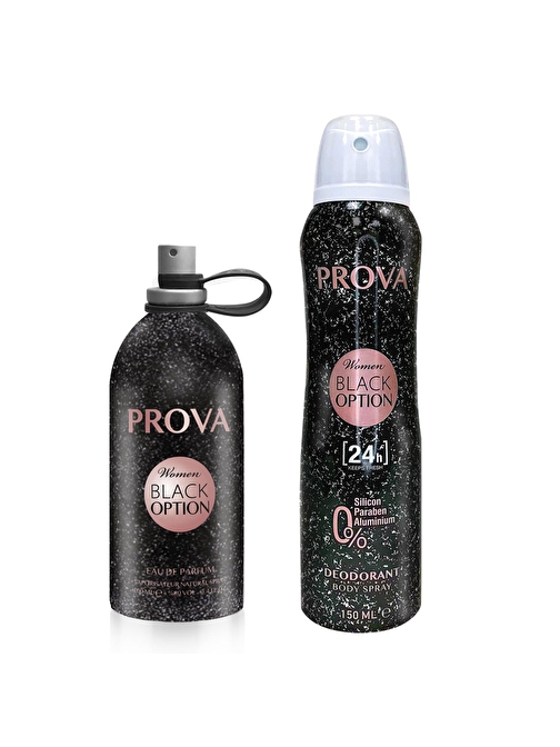 Prova Black Option EDP Kadın Parfüm 120 ml ve Deodorant 150 ml 2'li Parfüm Setleri