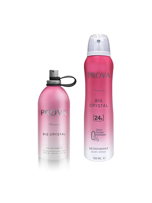 Prova Big Crystal EDP Kadın Parfüm 120 ml ve Deodorant 150 ml 2'li Parfüm Setleri