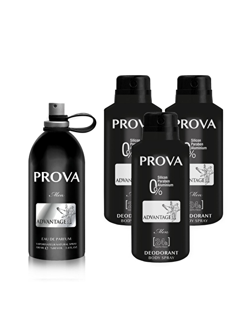 Prova Advantage EDP Erkek Parfüm 120 ml ve Deodorant 150 ml 2'li Parfüm Setleri x 3 Adet