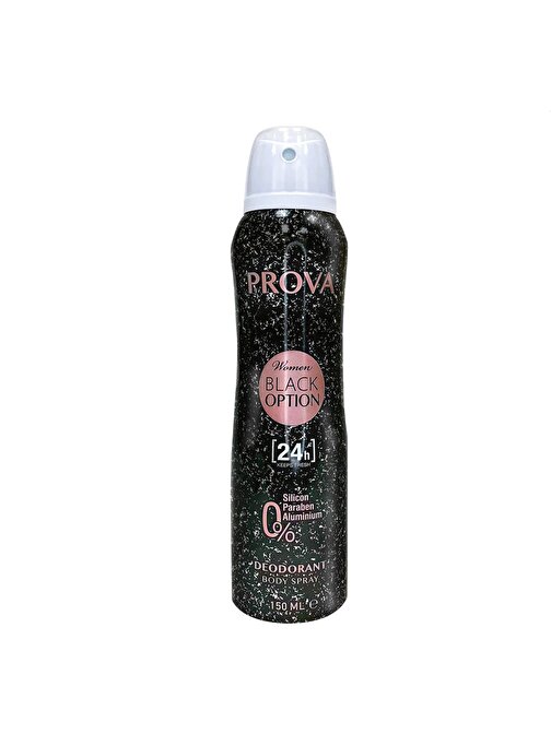 Prova Black Option Kadın Sprey Deodorant 150 Ml