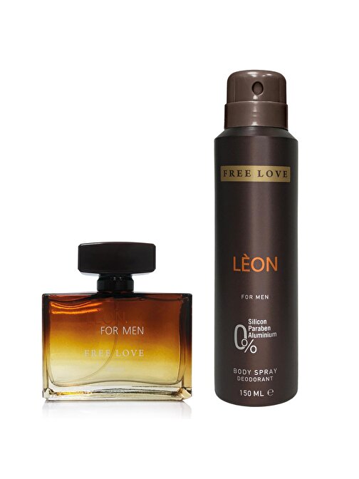 Free Love Leon EDP Erkek Parfüm 100 ml ve Deodorant 150 ml 2'li Parfüm Setleri