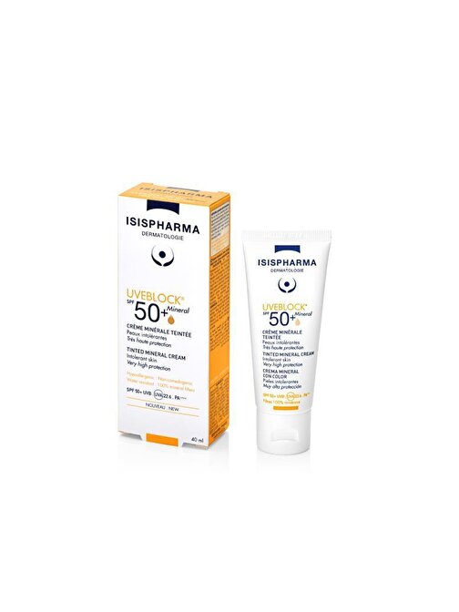 Isıspharma Uveblock Spf50+ Tinted Mineral Cream 40 ml