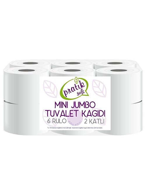 Pratiksoft Mini Jumbo Tuvalet Kağıdı 2 Katlı 12'li
