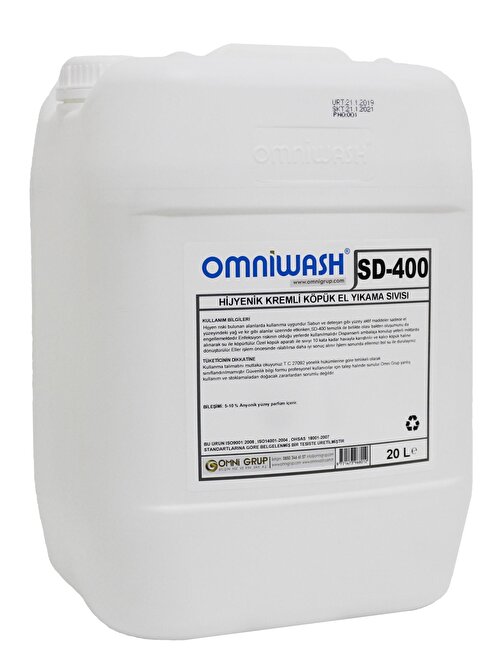 Omniwash Sd-400 Köpük Sıvı El Sabunu 20 Litre