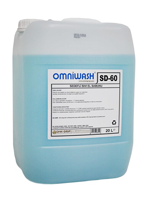 Omniwash Sd-60 Nemlendiricili Sıvı El Sabunu 20 Litre