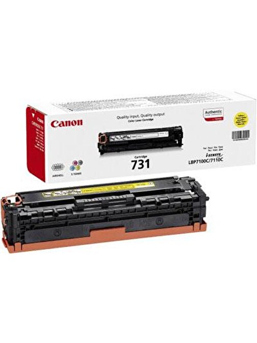 Canon CRG-731Y LBP7110 MF628-8230-8280 Uyumlu Doldurmalı Orjinal Sarı Toner 1.500 Sayfa