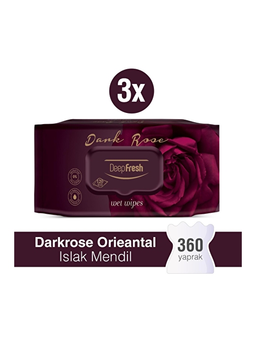 Deep Fresh Oriental Islak Mendil Darkrose 3 x 120 Yaprak