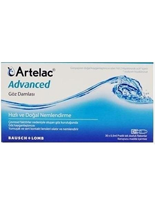 Bausch & Lomb Artelac Advanced Göz Damlası 0,5 Ml X 30 Adet