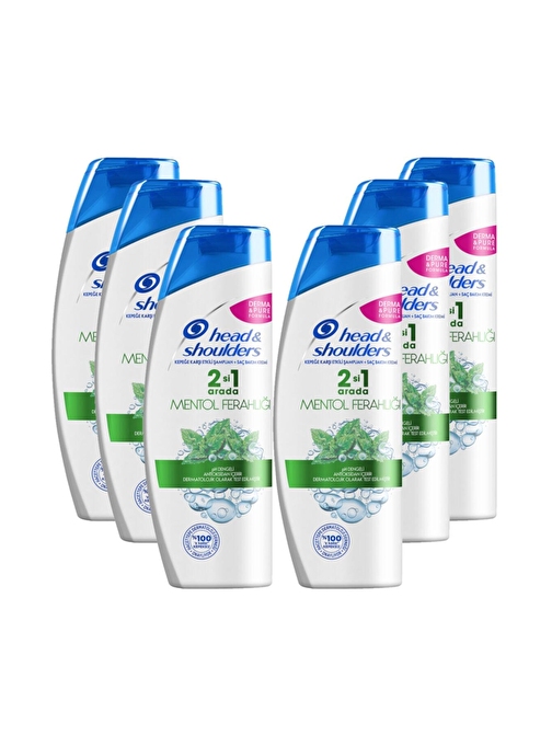 Head & Shoulders 2'si 1 Arada Mentol Ferahlığı Şampuan 6 x 350 ml