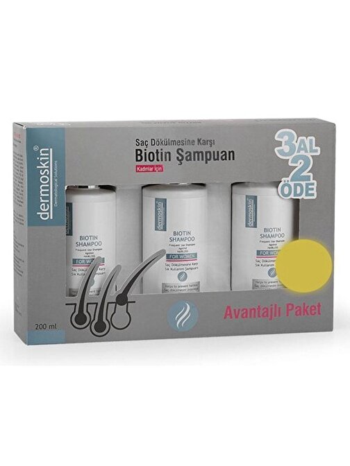 Dermoskin Biotin Shampoo For Women 200ml 3 Al 2 Öde