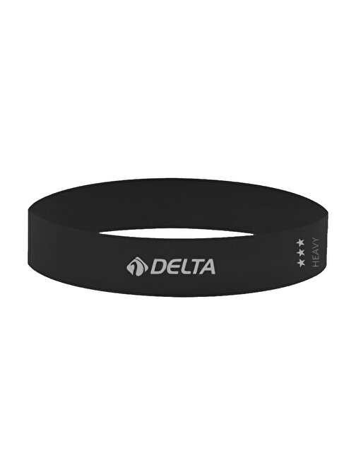 Delta Latex Tam Sert Aerobik Pilates Direnç Egzersiz Bandı Squat Çalışma Lastiği Siyah