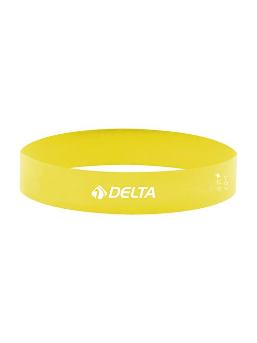 Delta Latex Hafif Sert Aerobik Pilates Direnç Egzersiz Bandı Squat Çalışma Lastiği Sarı