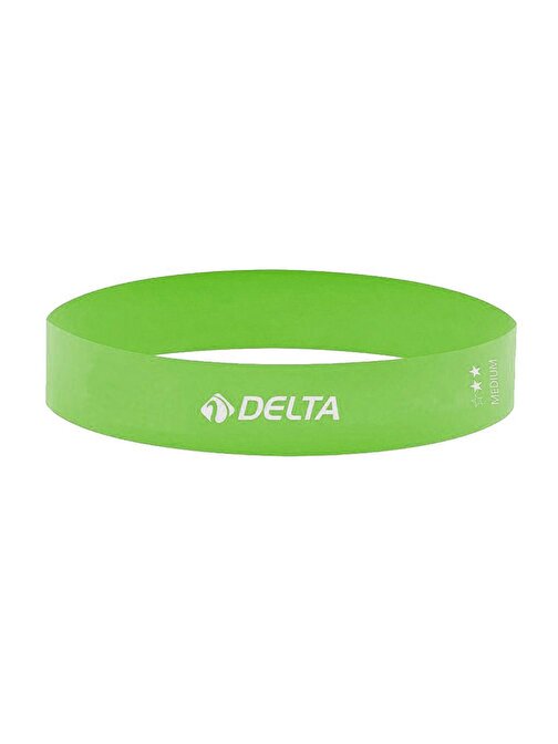 Delta Latex Orta Sert Aerobik Pilates Direnç Egzersiz Bandı Squat Çalışma Lastiği Yeşil